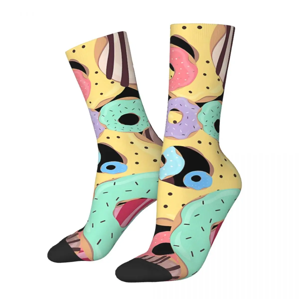 Explosion Fruit Doughnut Unisex Winter Socks Outdoor Happy Socks street style Crazy Sock