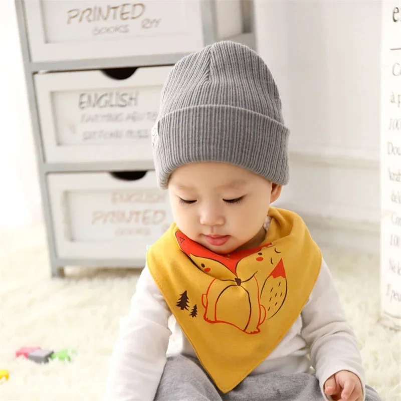 Newborn Spring Hat Crochet Smiling Badge Infant Bonnet Baby Cap for Girls Boys Kids New Baby Spring Autumn And Winter