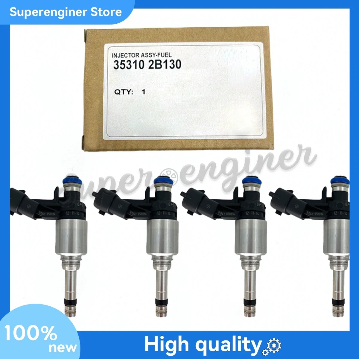 

4PCS Fuel Injectors 35310-2B130 For Hyundai Accent Veloster Kia Soul Rio 1.6L 2012 2013 2014 2015 2016 2017 353102B130