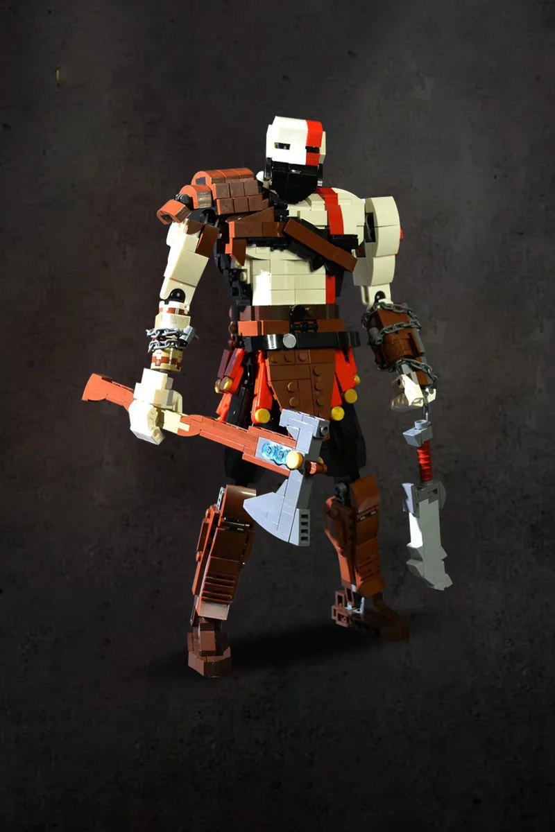 MOC dieu de la guerre 2018 Kratos blocs de construction modèle jeux populaires Kratos figurines d'action briques assemblage jouets enfants cadeaux d'anniversaire