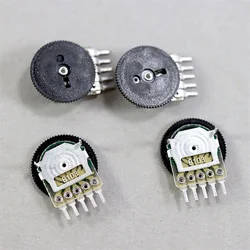 10PCS  Dial 50K10K1K2K5K100K 16*2MM double dial potentiometer gear potentiometer