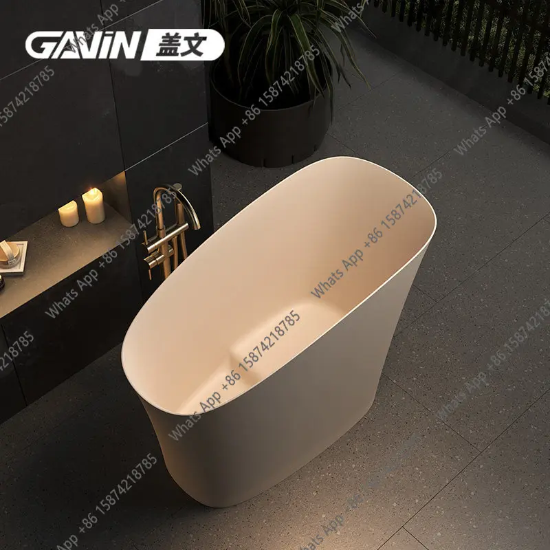 Small apartment independent bathtub Home hotel B & B bathroom Japanese-style artificial stone deep soaking Japanese-style