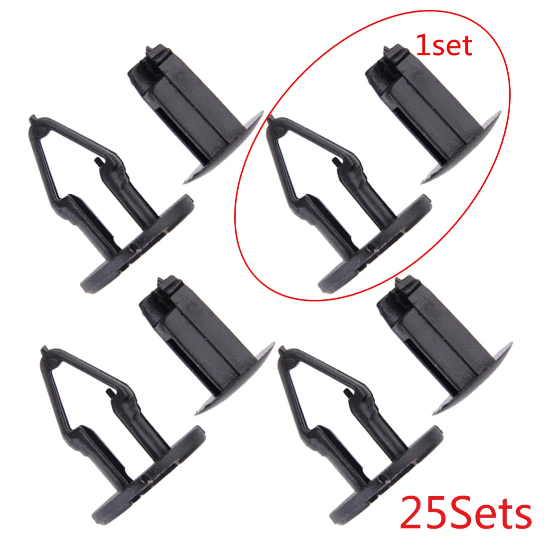 11589294 25 Sets Bumper Fender Wheel Well Flare Retainer Clip 8.5mm Hole Fit for Buick GMC Chevrolet Hummer Saturn Black Plastic
