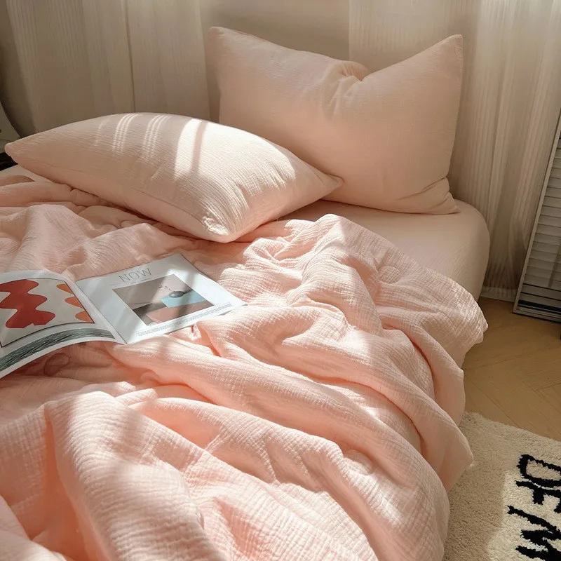 النسخة الكورية من الدانتيل لحاف صيفي رائع، قطن قابل للغسل، أوراق لحاف صيفية قابلة للغسل في الغسالة، لحاف مكيف لشخصين #5