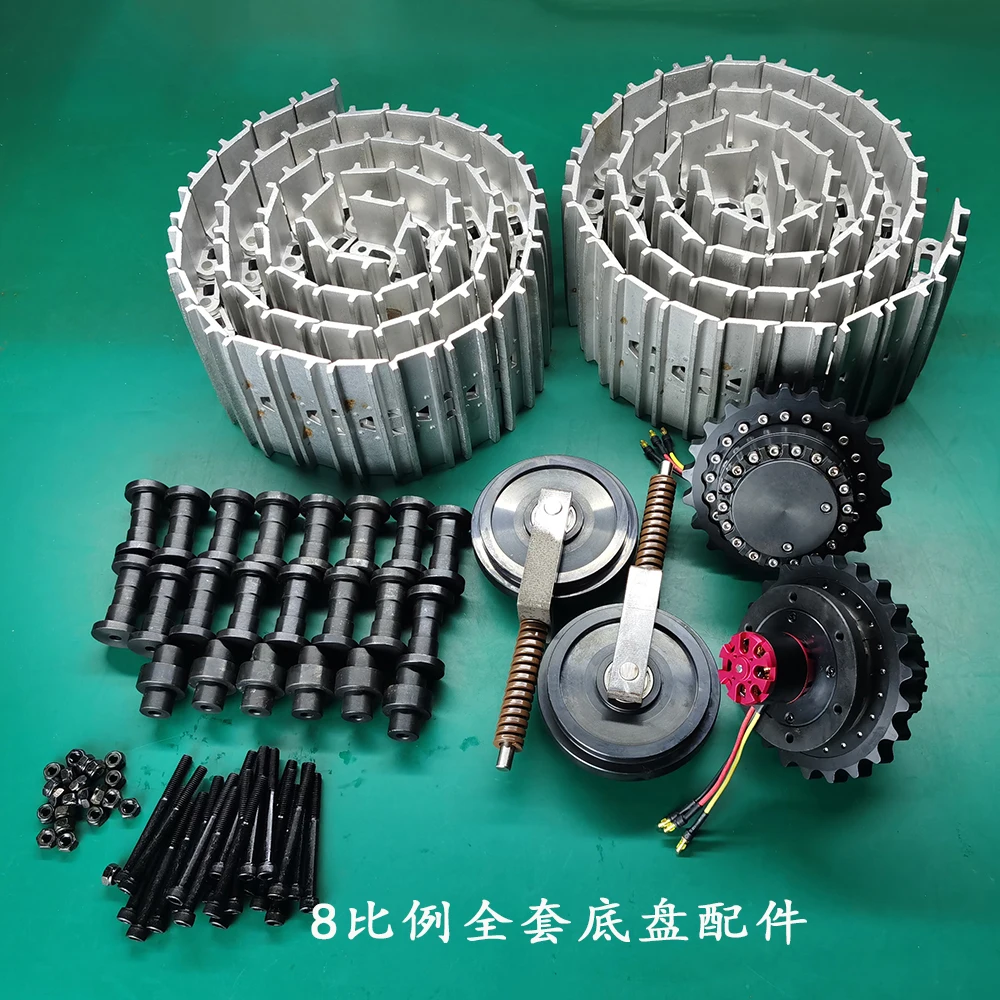 

Гусеницы/прогулочные колеса/направляющие колеса/двигатели для модели гидравлического экскаватора 1/8 RC, аксессуары для шасси экскаватора с дистанционным управлением 1/8