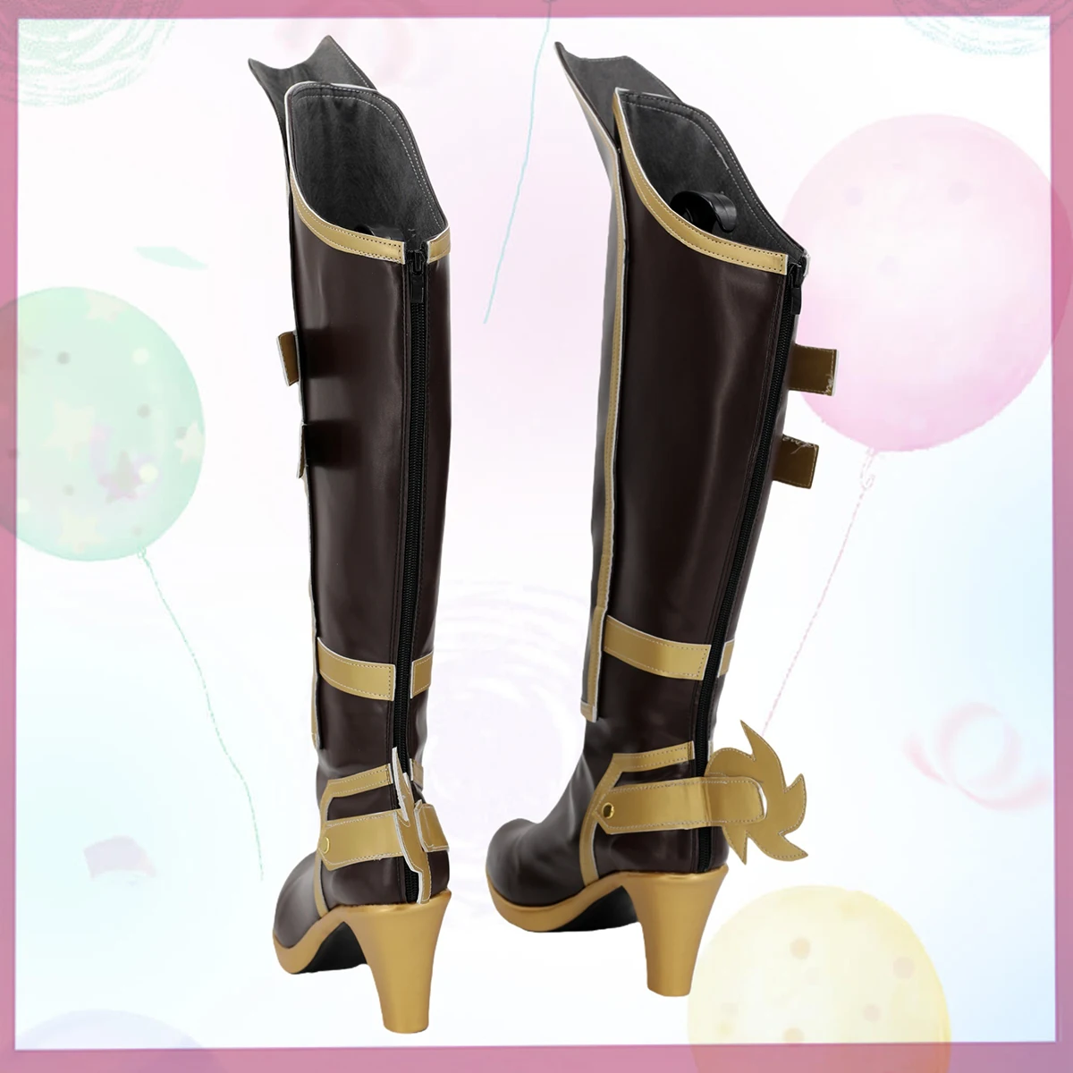 LOL Ashe Western Angel Cosplay Sapatos Botas de salto alto feitas sob medida