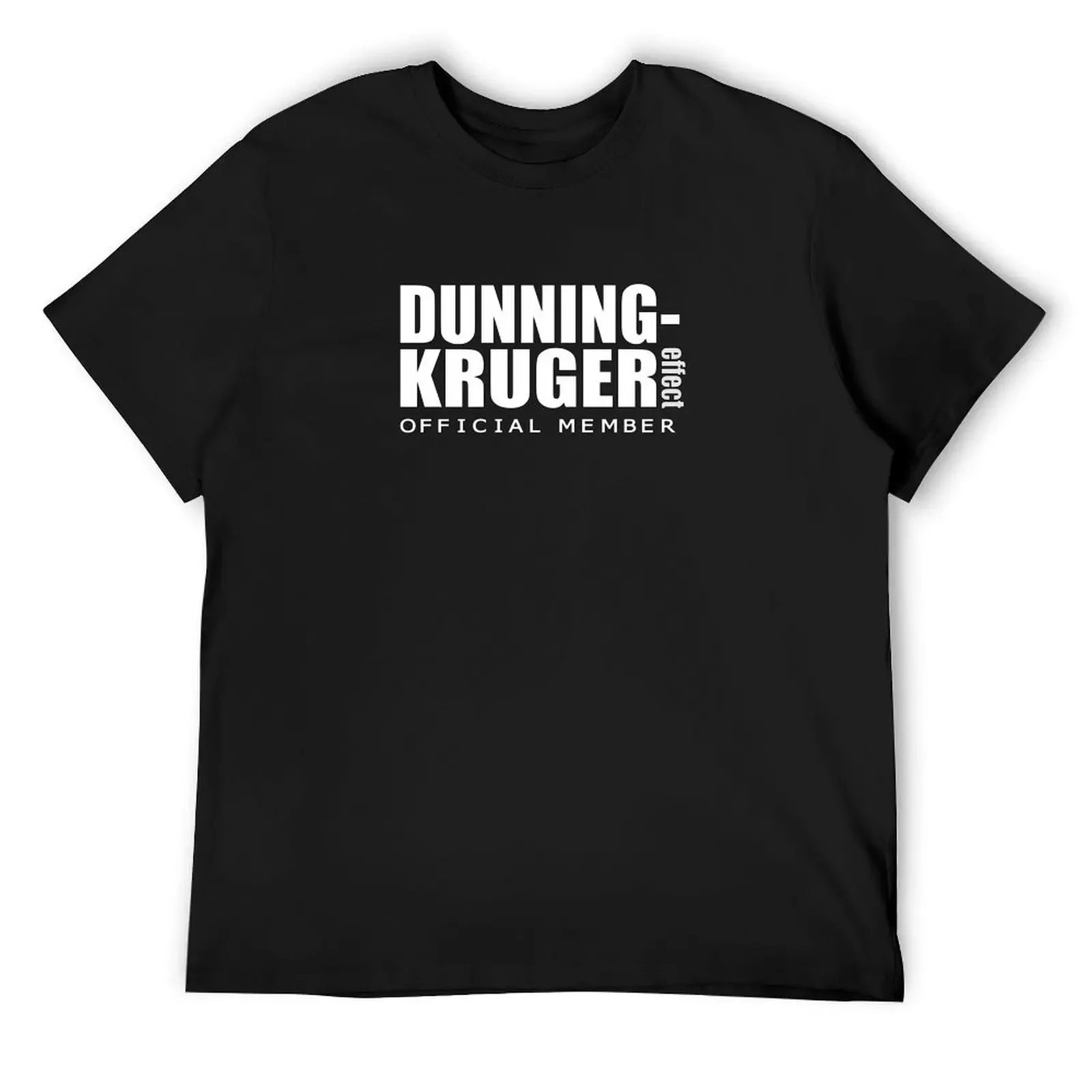 Dunning-Kruger effect Official Member T-Shirt street wear graphic tee shirt heavyweights men tshirt