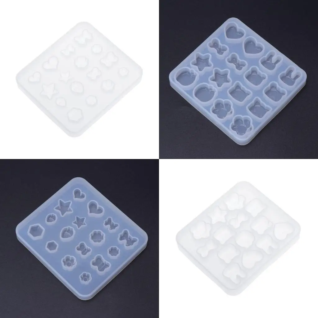 

J78F Star Heart Pendant Molds DIY Jewelry Making Cake Decoration Silicone Molds