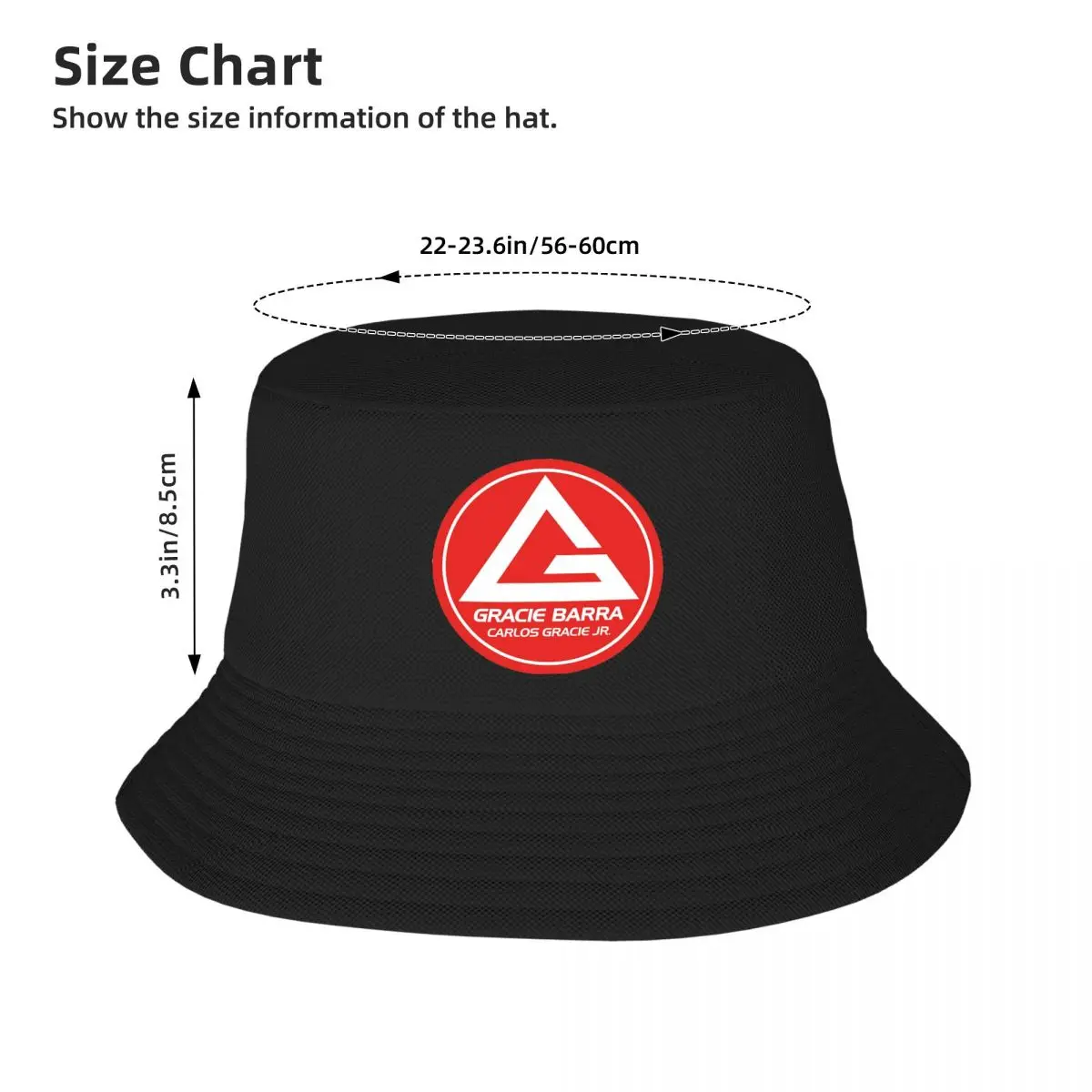 Gracie Barra Carlos GR Brazilian Jiu Jitsu Funny Adult Fisherman\'s Hat Adjustable Hat Fashion Casual Cap Truck driver Hat