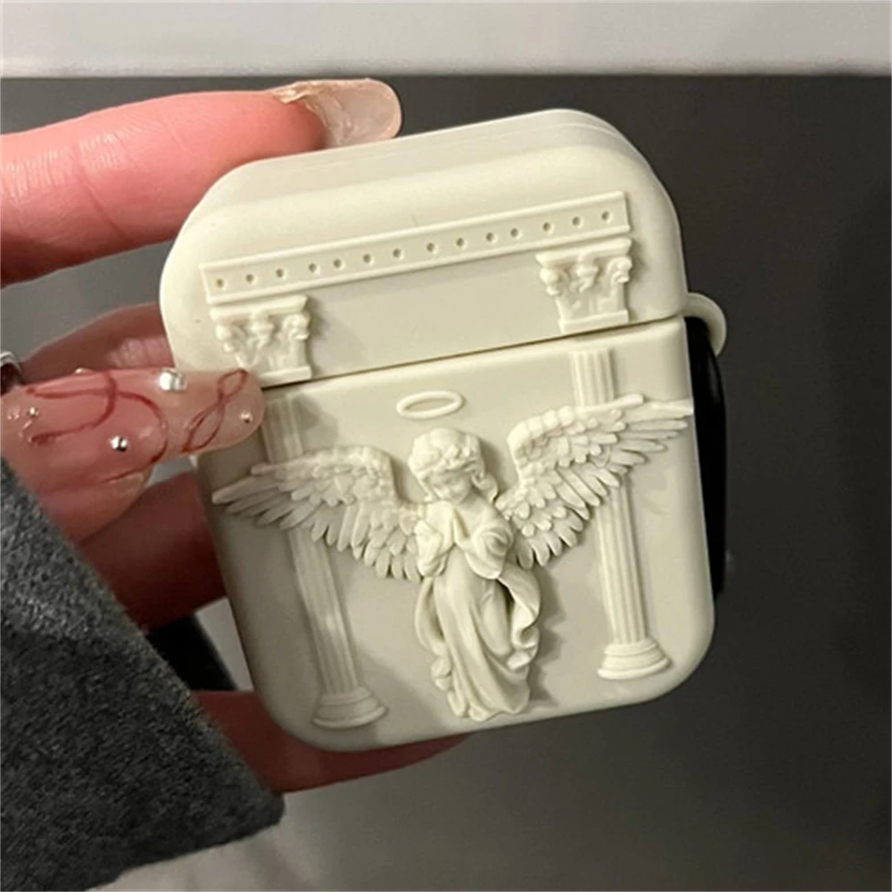 Cute 3D Prayer Angel Silicone Case For Airpods 3 2 1 Wireless Charging Protective Shell Soft Cover Cover For Airpods Pro 2 Box