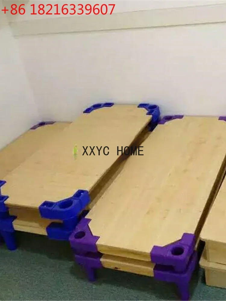 TAO Wooden Bed Plate for Kindergarten Children Noon Break Bed Babies' Bed Stackable