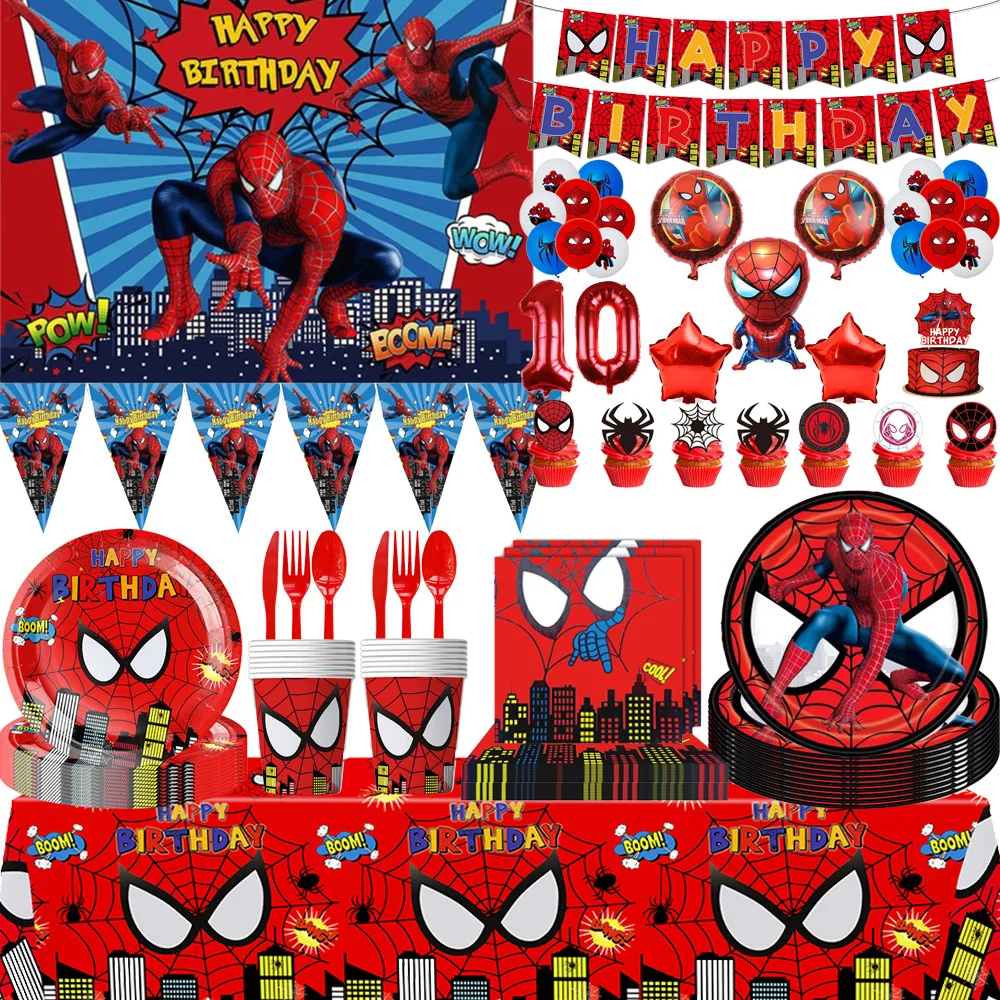 Spiderman Birthday Balloon Decoration Gift Bag Party Supplie Baby Shower Table Decorations & Accessories Children's Party Favors