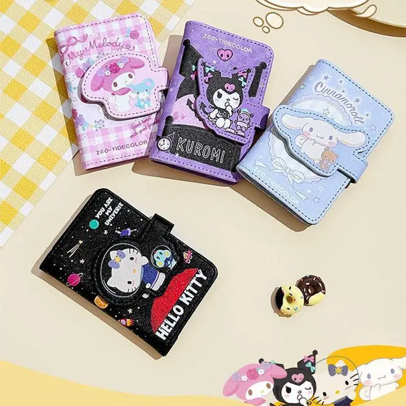 

Hello Kitty Coin Purse Cartoon Cinnamoroll Kuromi Money Bag Card Holder Casual Multifunctional Folding Card Bags Birthday Gifts