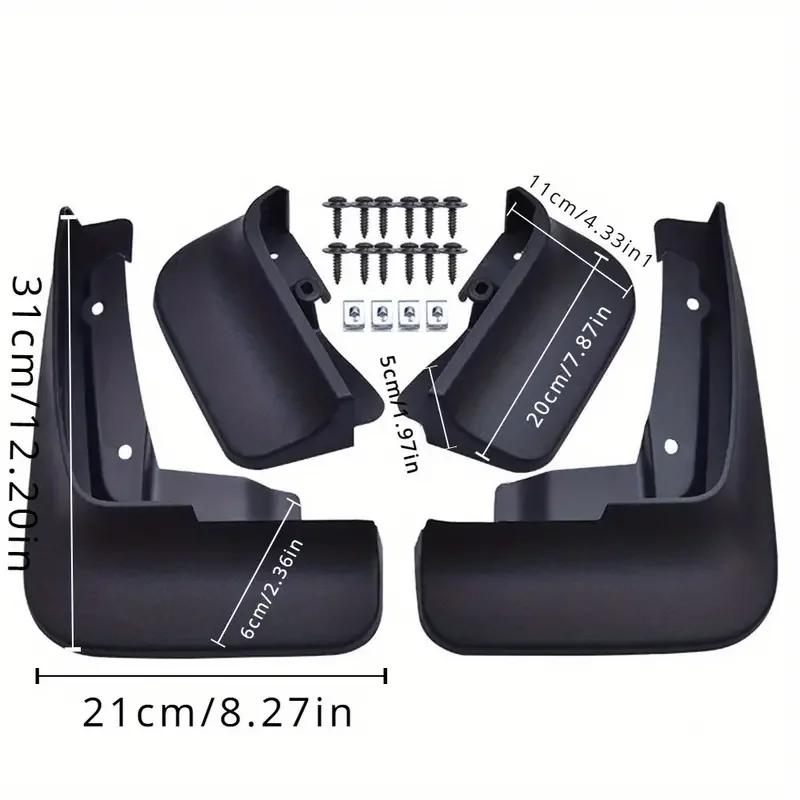 For VW Transporter T5 T6 T7 Caravelle Multivan 2004 - 2021 2014 2015 2016 2017 2018 2019 Fender Mudflaps Splash Guards Mudguards view 5