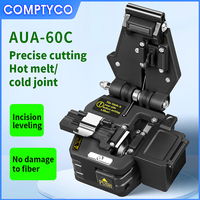 COMPTYCO AUA-60C Fiber Cleaver FTTH Cable Fiber Optic Cutting Knife With waste fiber box Three-in-one clamp slot16 Surface Blade