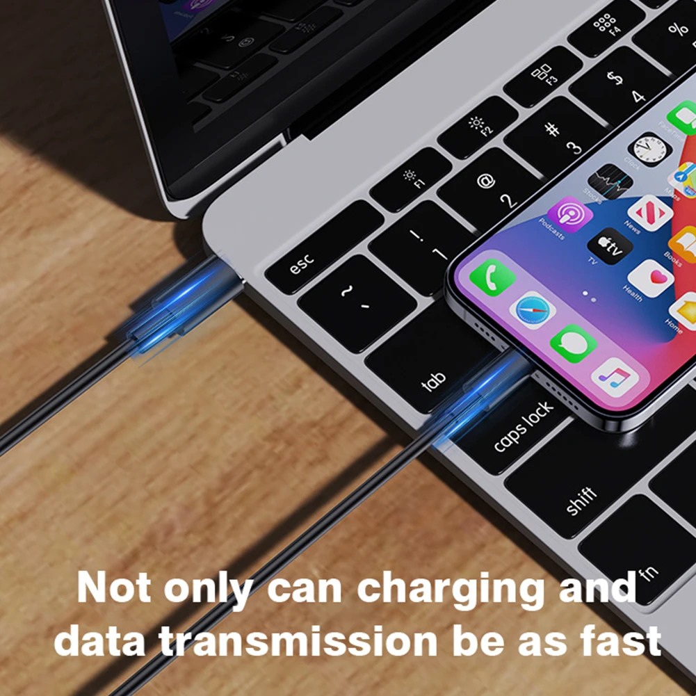 6 In 1 Multifunctional Data Cable Storage Box 60W Dual Type-C Data Cable Storage Box Lightning Android Interface Supporting Use