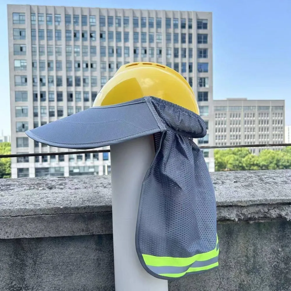 Summer Sun Shade Safety Hard Hat Neck Shield Helmets Reflective Hat Brim Reflective Cap Cover For Construction Workers