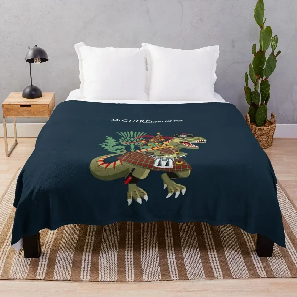 Clanosaurus Rex: McGUIREsaurus rex McGuire MacGuire Family Tartan Throw Blanket Fashion Sofas Hair cosplay anime Blankets