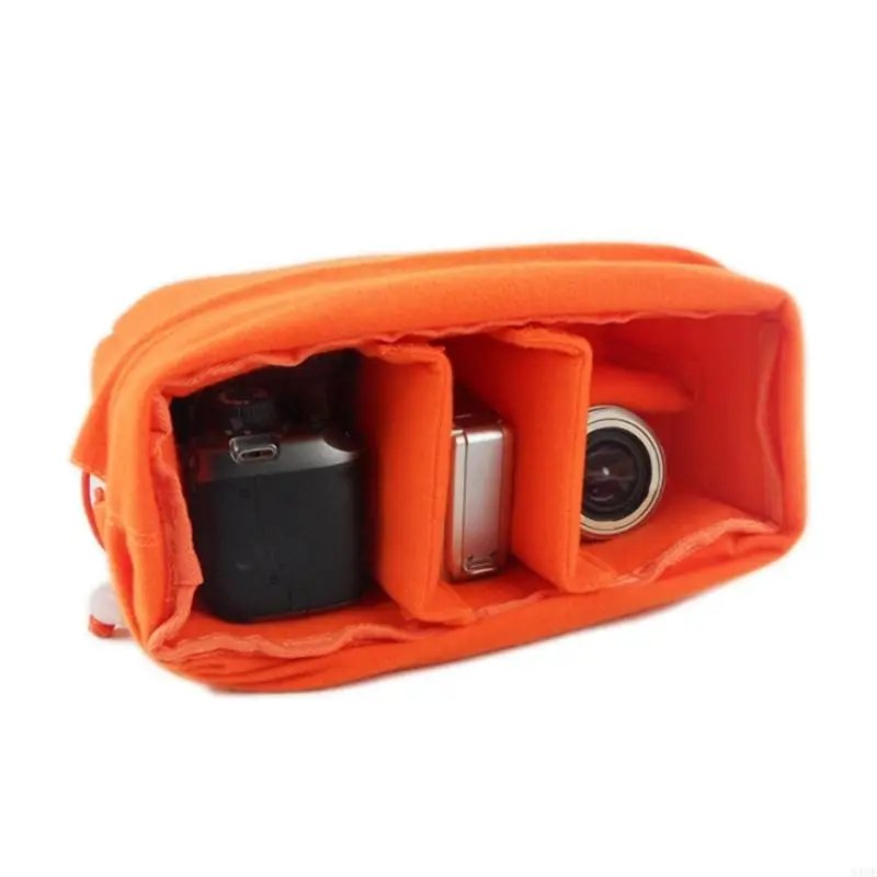 DSLR Gear Case Shock Resistant Interior with Dividers Adjustable Carrying Strap 83CE