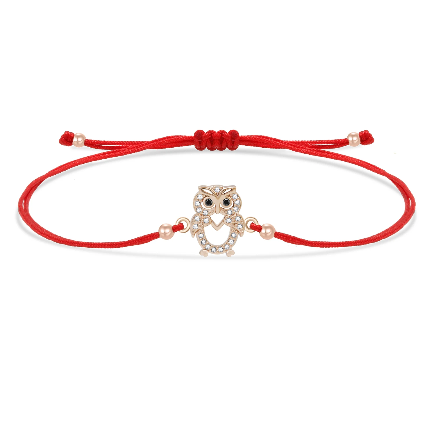 AAA Cubic Zirconia Stones Small Wise Owl Charm Handmade Bracelet Women 2022 New Fashion CZ Lovely Animal String Jewelry Present