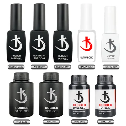 KODI JYJ Base and Top Coat for Gel Polish Acid free Primer Varnish Hybrid Semi Permanent Lot Matte Top Nails Thick Rubber Base