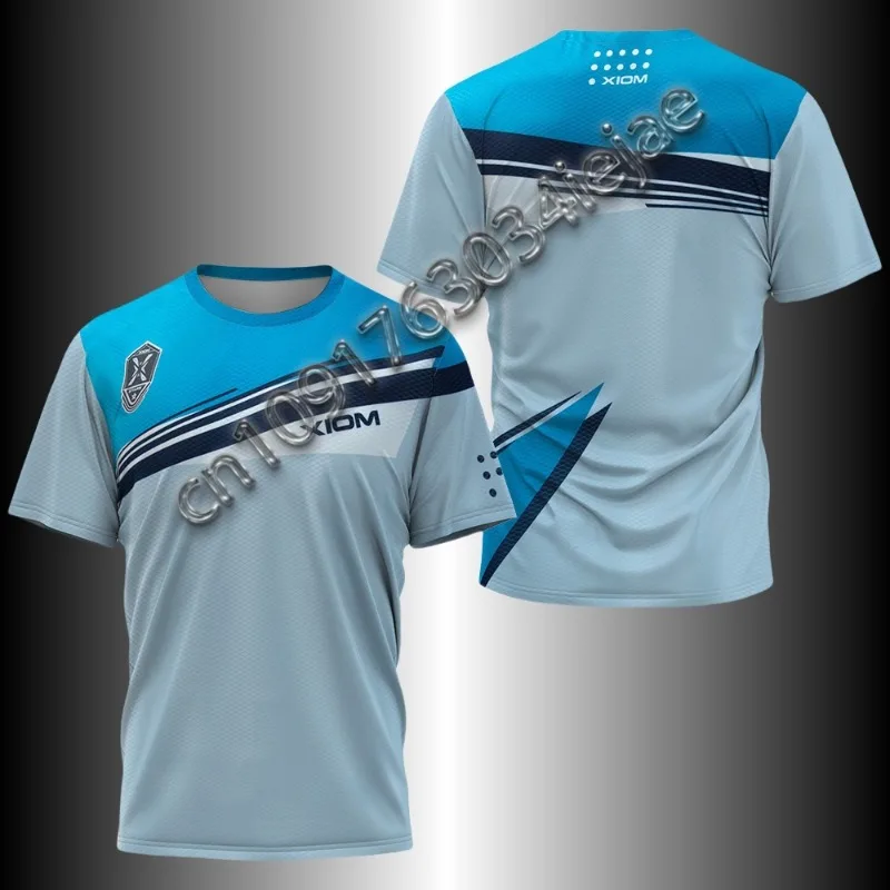 

MOTO-Modern Neon Pattern Men's Table Tennis T-Shirt Tennis Badminton T-Shirt Top Table Tennis Club Quick Dry Short Sleeved