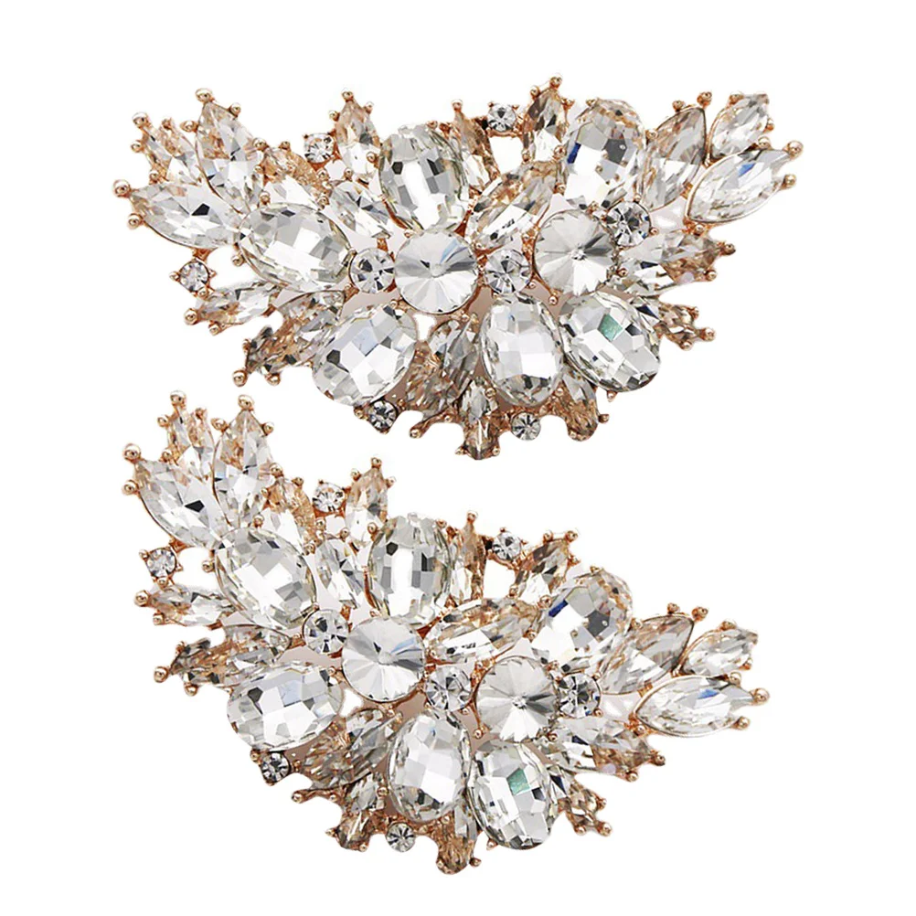 

1Pair Rhinestone Shoe Buckle Clips Detachable Elegant Women High Heels Accessories Wedding Evening Party Shoe Clips Charms