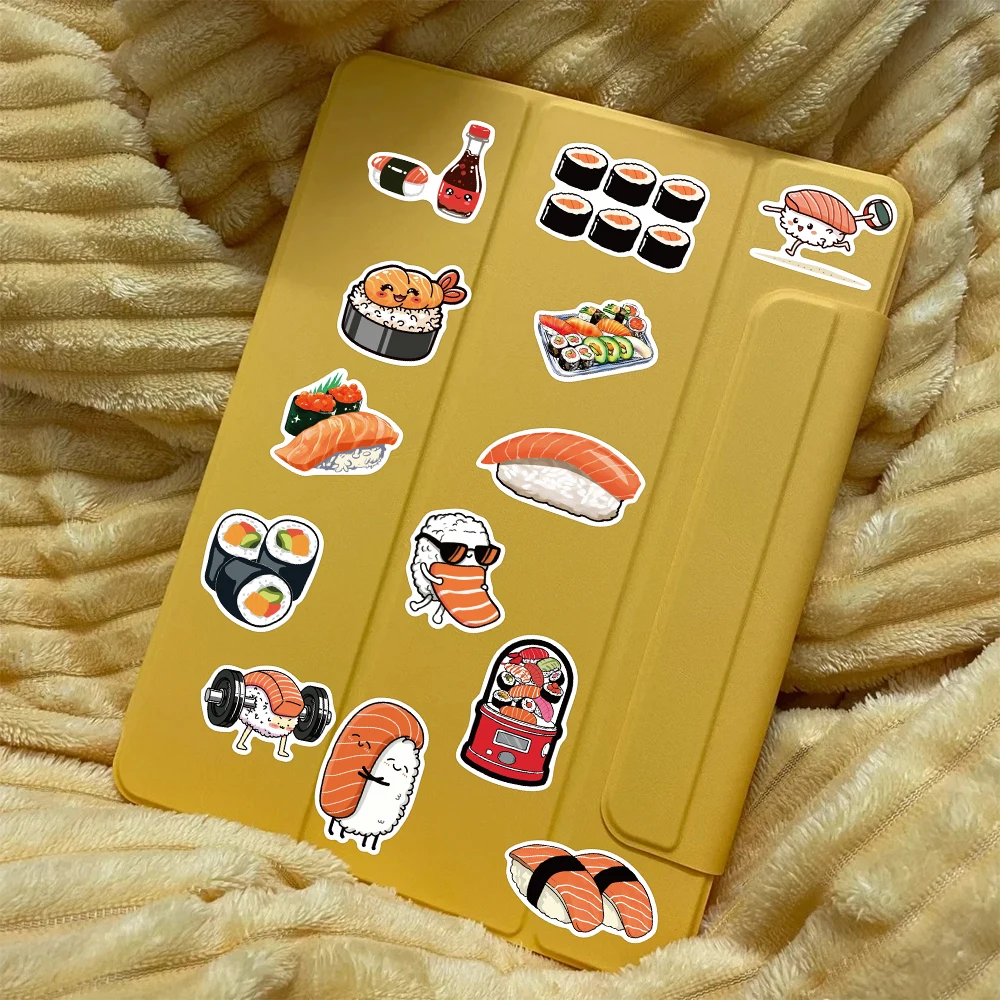 50pcs Japanese Sushi Stickers Decals For Phone Suitcase Notebook Refrigerator Guitar DIY Aesthetic Stickers Creative Toys Gifts