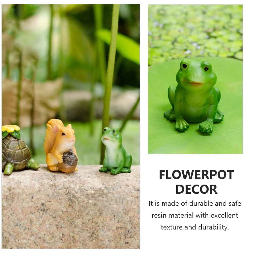 

Resin Bonsai Decoration Miniature Garden Adornment Frog Animal Design L nament Indoor Outdoor Gardening Prop Realistic