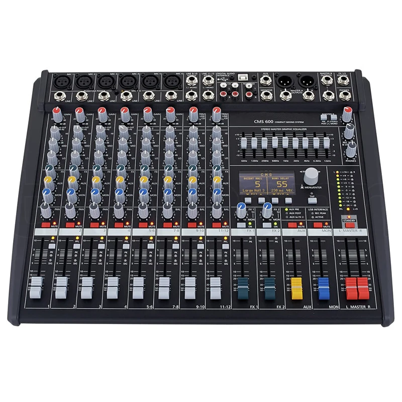 CMS600-3 Professional mixer 6-channel with headphone monitoring for stage performance sound