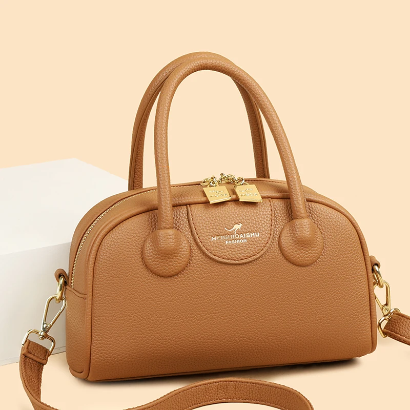 

Leather Crossbody Bag for Women Vintage Fashion Shoulder Bag Luxury Designer Handbags Ladies Purse Waterproof Durable Daily Use