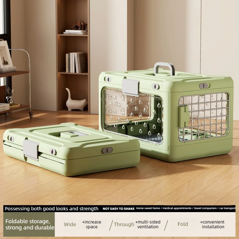 Haustier-Tragetasche für Katzen, Raumgerechte Katzen-Handtasche, Faltbare Flugzeug-Transportbox, Atmungsaktive Tragbare Reisetasche für Katzen