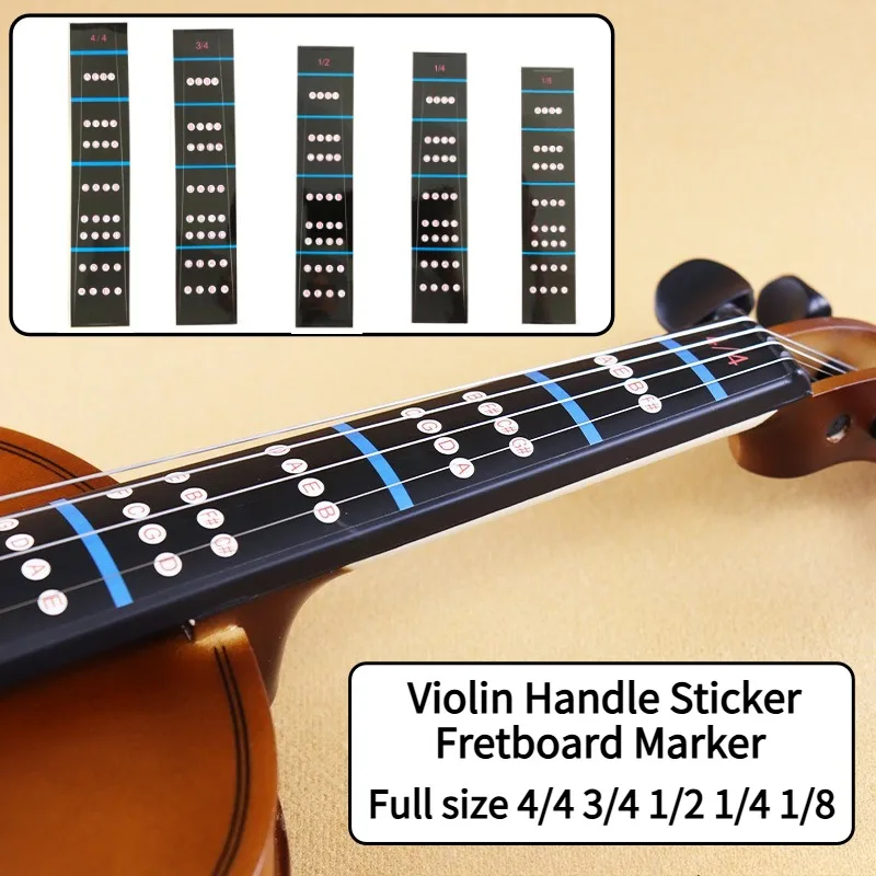 10pcs Violin Handle Sticker Fretboard Marker Beginners Learning Violin Fretboard Note Sticker for 4/4 3/4 1/2 1/4 1/8 Violin