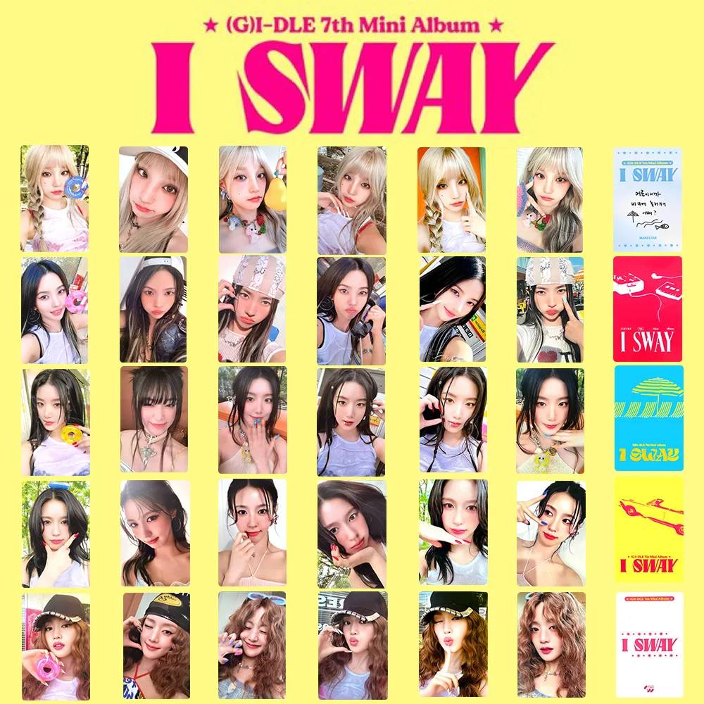 5 pz/set Kpop (G)-IDLE Album I SWAY Photocard Double Side Glossy Film stile coreano LOMO Card YUQI SHUHUA MINNIE MIYEON Fans Gift