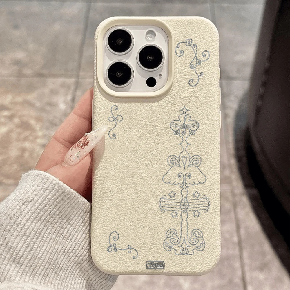 Geschnitztes Kreuz Handyhülle für iPhone 17 16 15 14 13 12 11 ProMax 16 15 14 Plus 17 16 15 14 13 12 11 Pro 17Air Silikon Matte Hülle – Detail 2