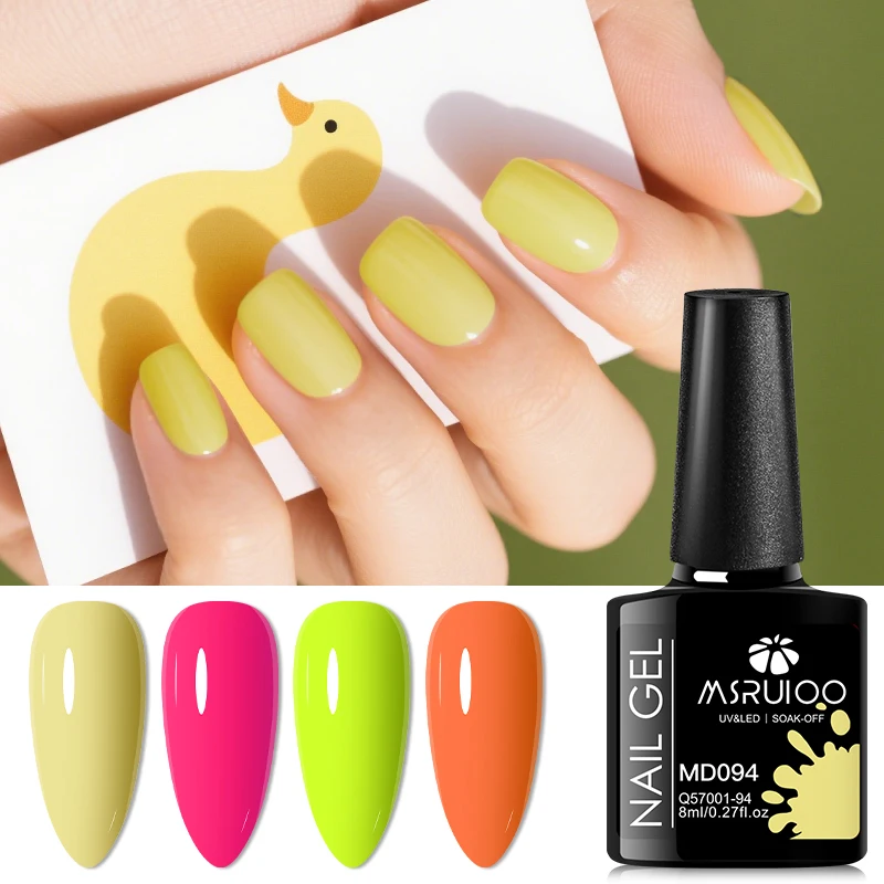 4 st Populaire Serie Nagel Gel Polish Set Zomer Nagels Alles voor Nail Art Decoraties UV/LED Langdurige Vernissen Kit Manicure