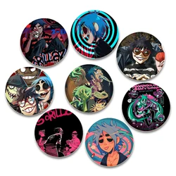 Gorillaz Anime Brooches Virtual Band Pins for Backpack Bandage Jewelry Accessories Fans Commemorative Handmade Badge Gifts