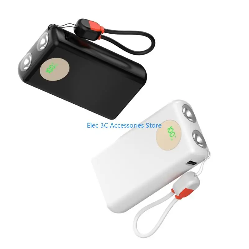 Y51A Battery Shell DIY 2x21700 Battery Power Banks Holder 22.5W Fast Double Lights Digital Screen Included Type C Cable