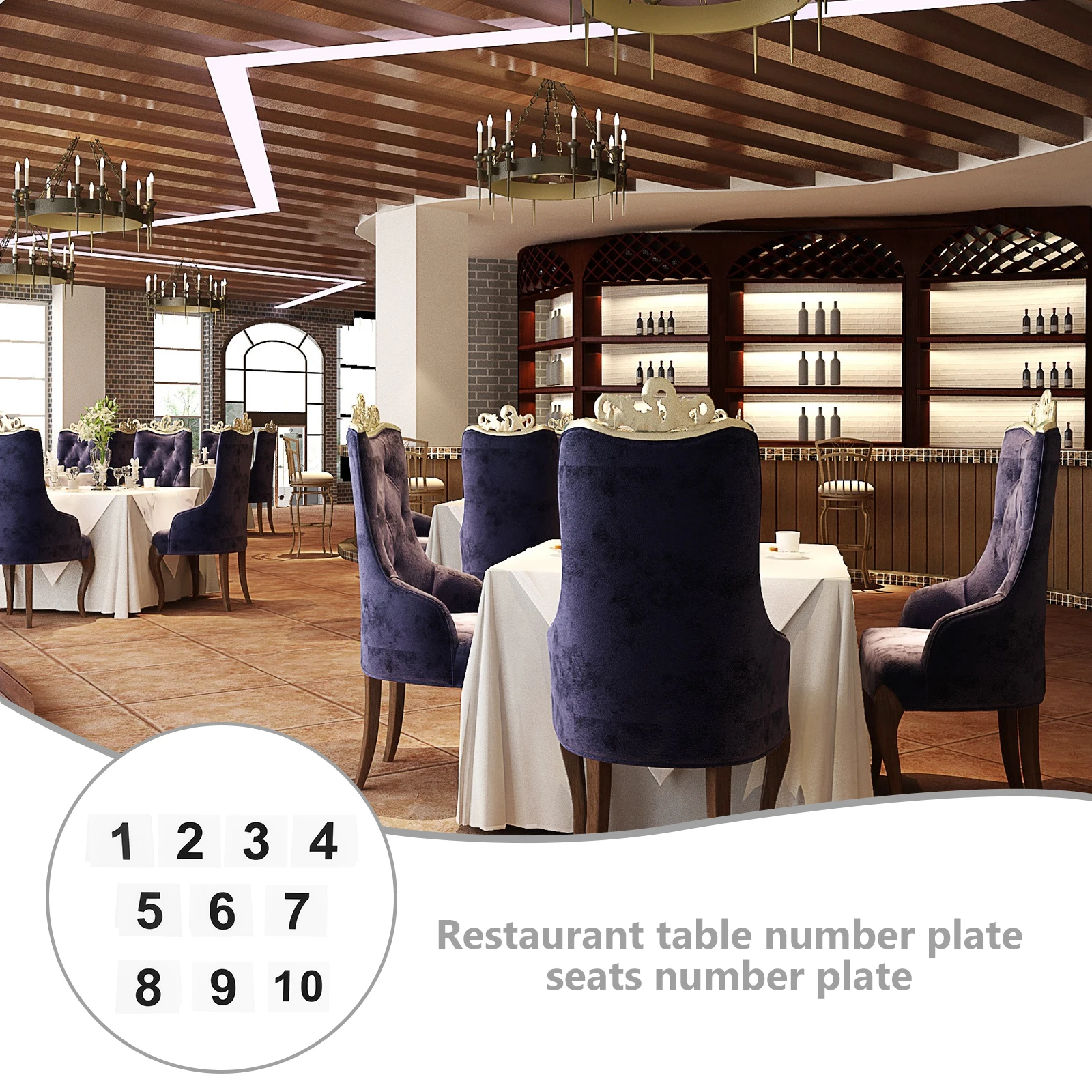 

10 Pcs Number Plate Table Numbers Wedding Decor Acrylic Signs Banquet