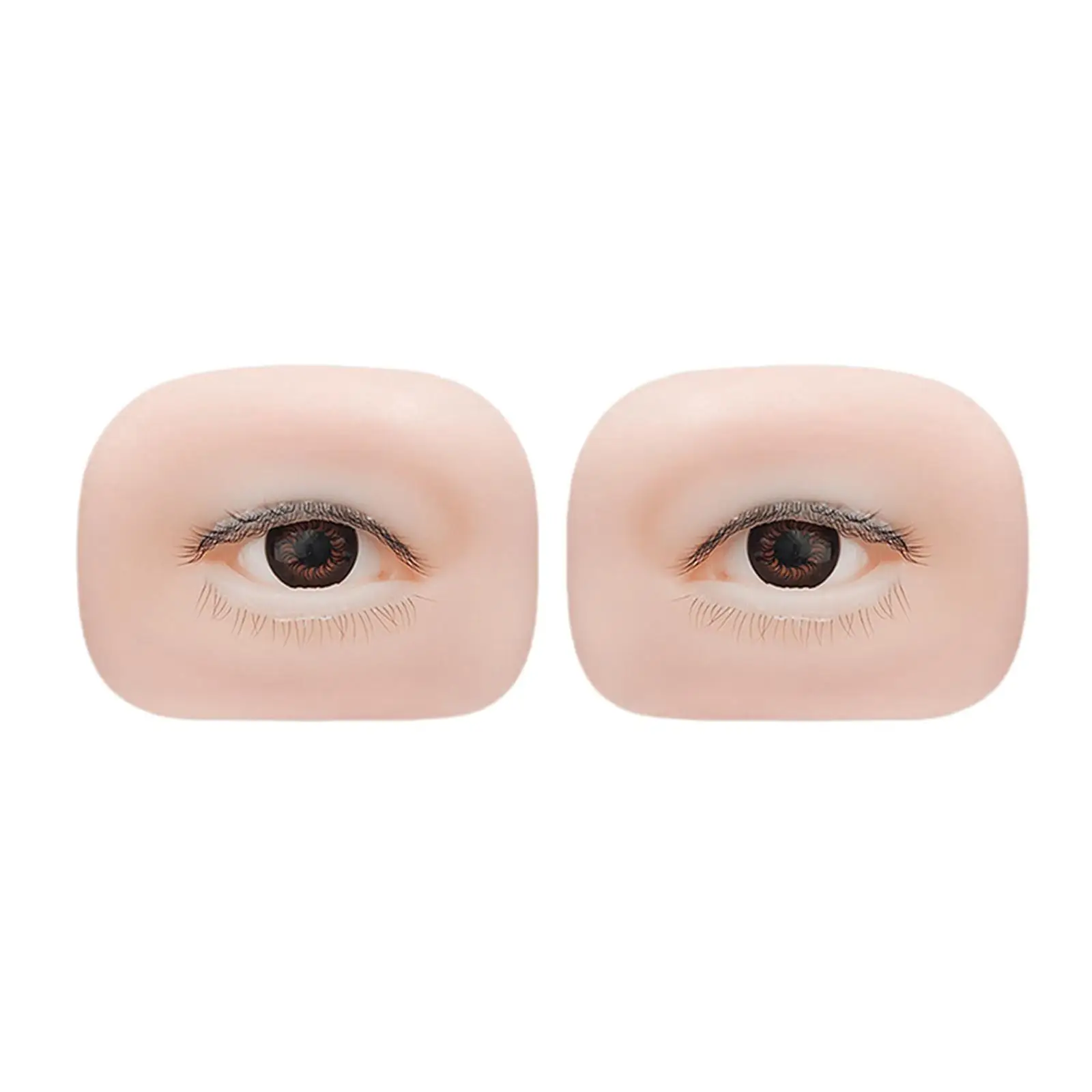 실리콘 가짜 눈 모델, 편리하고 휴대 가능하며, 속눈썹 훈련, 초보자를 위한 인공 눈 보드 연습, 예술가 가정용