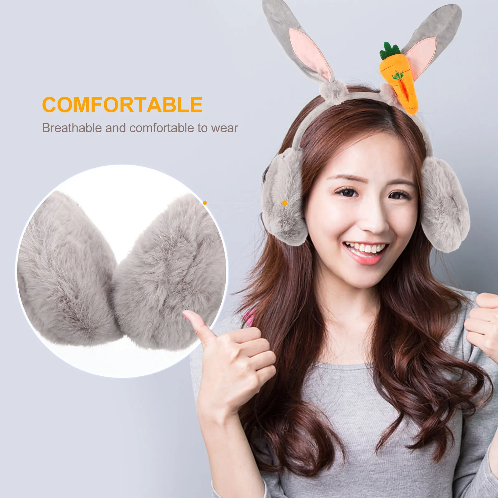 الأرنب الأذن إفشل لطيف يفشل لفصل الشتاء أرنب الطقس البارد النساء آذان غطاء غطاء للأذنين الدافئة الشتاء الإناث غطاء للأذنين غطاء للأذن