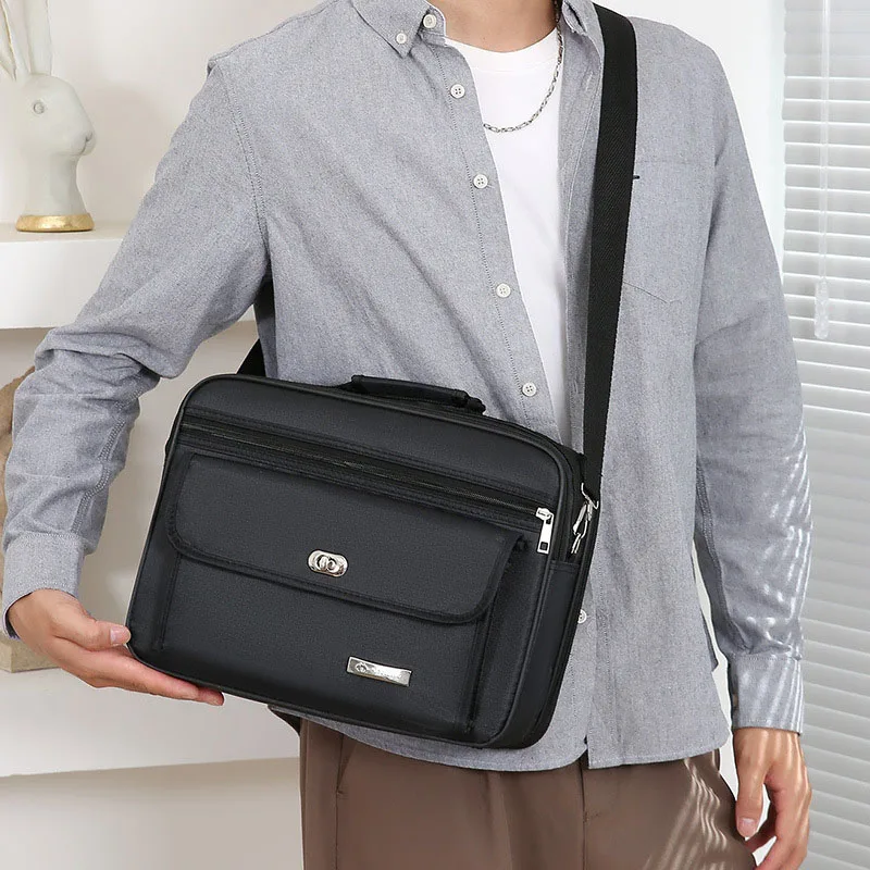 Men Bag Crossbody Bags Hot Oxford Multi-Pocket Messenger Bags Zipper Shoulder Bag Casual Business Handbag Durable Travel Purse
