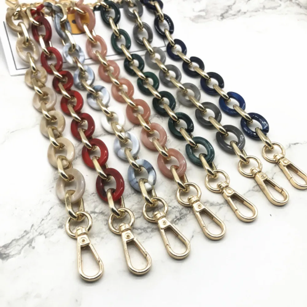 สายคล้องกระเป๋าอะคริลิคหลากสี สายถอดเปลี่ยนได้ สายสะพายกระเป๋าถือ สายรัดกระเป๋าเรซิ่น สายสะพายข้าง DIY อุปกรณ์เสริมกระเป๋า