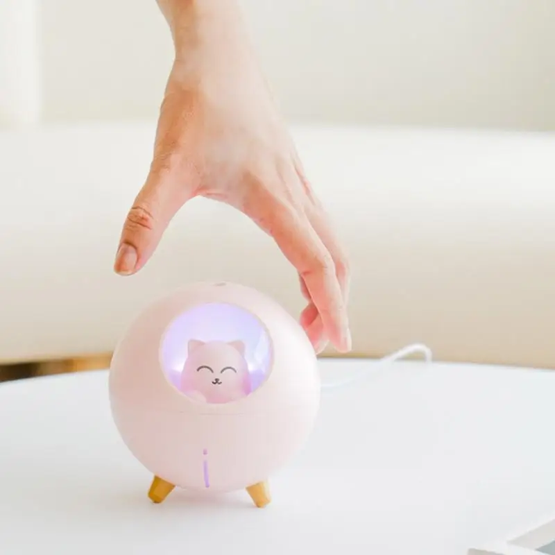 D0ab dễ thương cho mèo tinh dầu khuếch tán USB mát mẻ Humidifier siêu âm khuếch tán