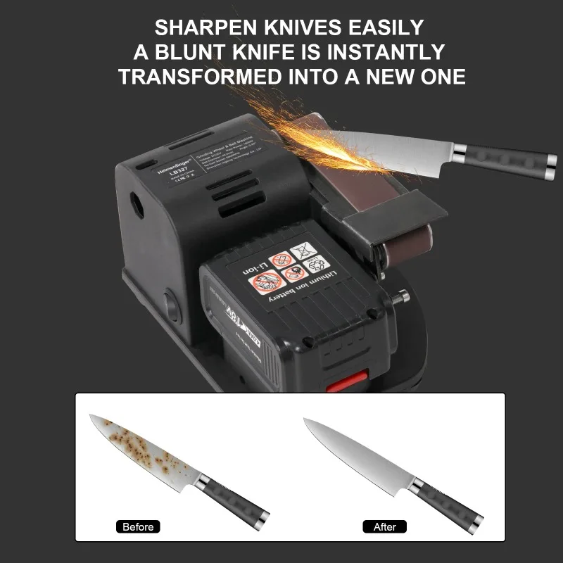 【Hot Item】Cordless Mini Belt Grinding hine Tool, grinder for knife electrical, Electric Sander Home Diy Polisher, No battery view 4