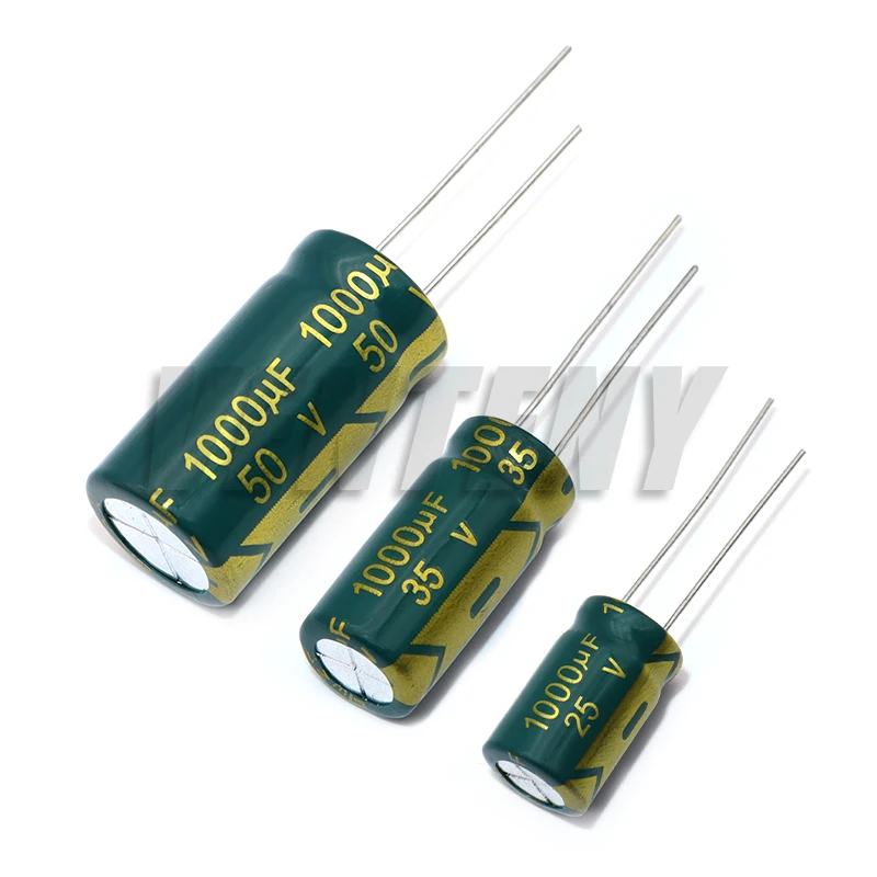 10 قطعة/الوحدة منخفضة ESR/مقاومة عالية التردد 25 فولت 35 فولت 50 فولت 1000 فائق التوهج الألومنيوم مُكثَّف كهربائيًا التسامح 20% #2
