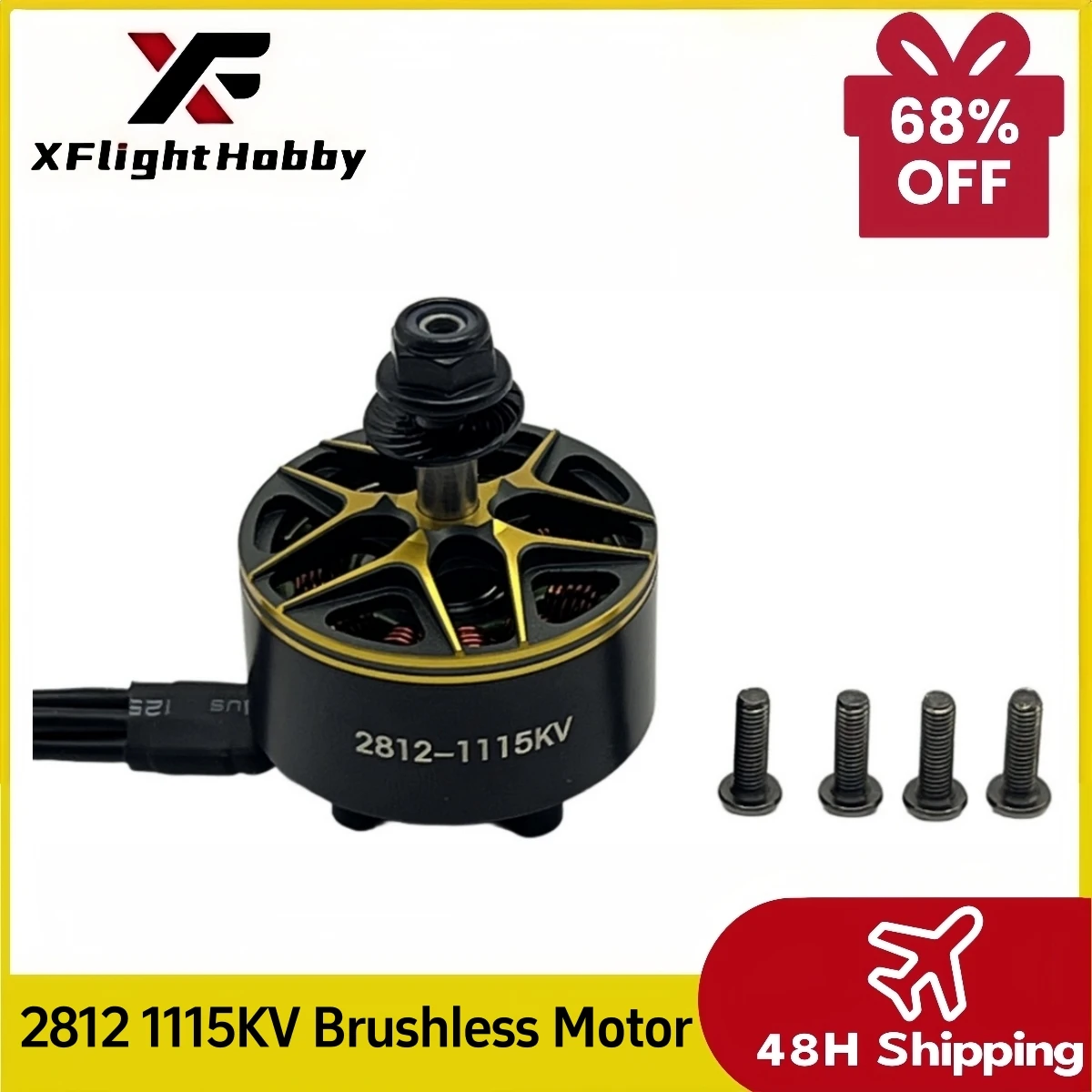 

XFlight Hobby 4PCS 2812 900KV 1115KV Brushless Motor FPV Motor 3-4S LiPo RC Aircraft for FPV Racing Drone Quadcopter