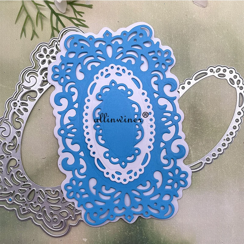 Floral Fretwork frame Metal Cutting Dies Stencils Die Cut for DIY Scrapbooking Album Paper Card Embossing