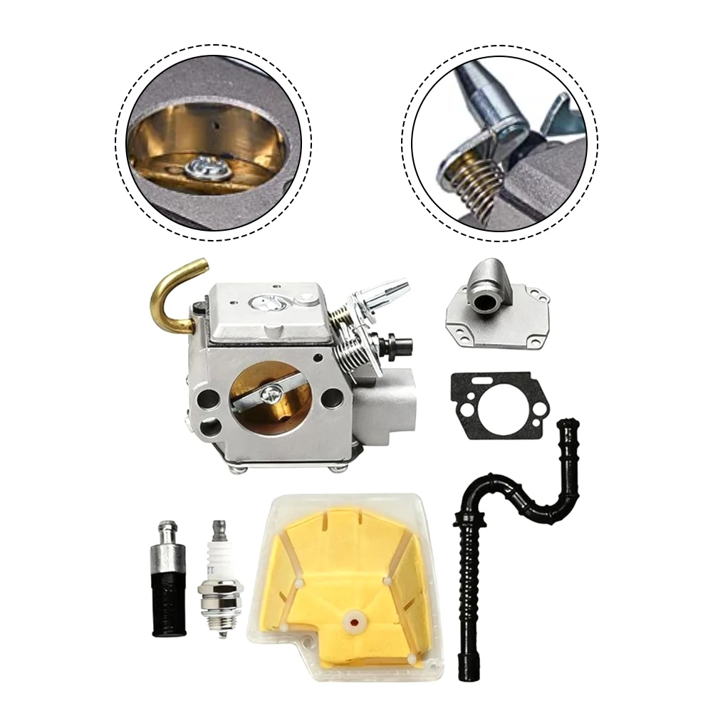 MS270 MS280 Carburetor with Air Filter and Fuel Line Compatible with For SL MS270C MS280C Chainsaw Parts Smooth Running