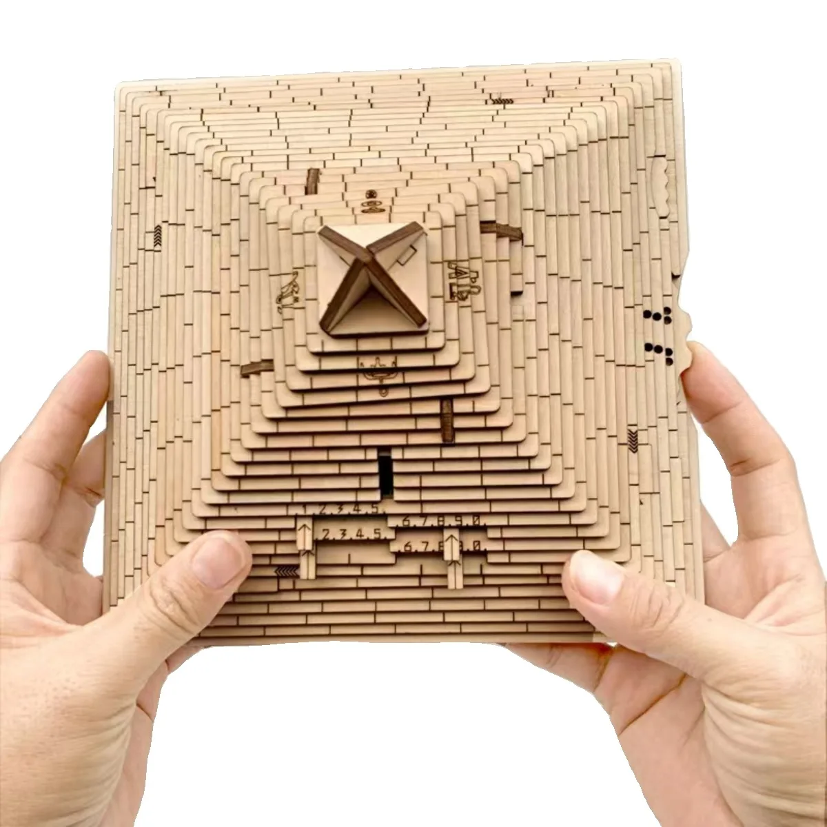 Creative Gift Box Pyramid Puzzle Mechanism Box Level 10 Hell Difficulty High IQ Puzzle Toy